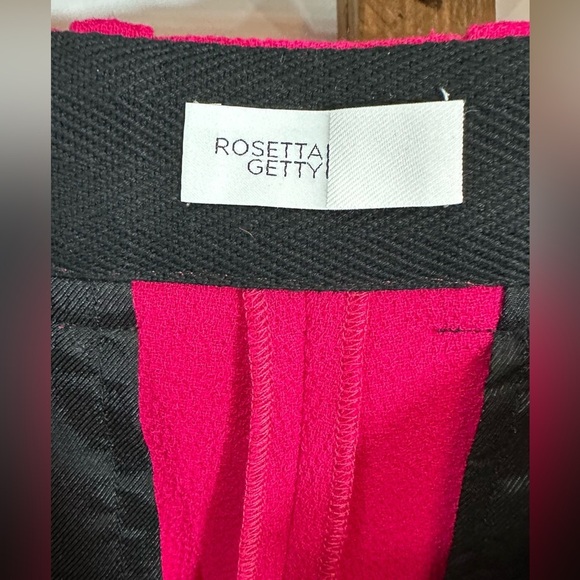 NWOT Rosetta Getty Wool Crepe Tapered Trouser Pants Fuchsia Pink 4 - Picture 5 of 15